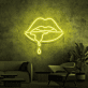 Lippen mit Tropfen LED-Neonschild Bar Wohnzimmer