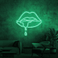 Lippen mit Tropfen LED-Neonschild Bar Wohnzimmer