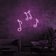 Musiknoten LED-Neonschild für Wohnzimmer oder Musikstudio