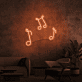 Musiknoten LED-Neonschild für Wohnzimmer oder Musikstudio