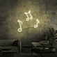 Musiknoten LED-Neonschild für Wohnzimmer oder Musikstudio