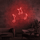 Musiknoten LED-Neonschild für Wohnzimmer oder Musikstudio