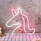 Einhornkopf mit Sternen LED-Neonschild für Kinderzimmer und Partydeko