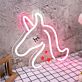 Einhornkopf mit Sternen LED-Neonschild für Kinderzimmer und Partydeko
