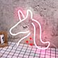 Einhornkopf mit Sternen LED-Neonschild für Kinderzimmer und Partydeko