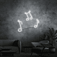 Musiknoten LED-Neonschild für Wohnzimmer oder Musikstudio