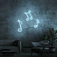 Musiknoten LED-Neonschild für Wohnzimmer oder Musikstudio