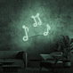 Musiknoten LED-Neonschild für Wohnzimmer oder Musikstudio