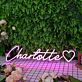Charlotte Schriftzug mit Herz als personalisierbares LED-Neonschild