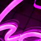 Charlotte Schriftzug mit Herz als personalisierbares LED-Neonschild