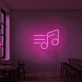 Musiknote mit Bewegungslinien LED-Neonschild für Bar und Musikstudio