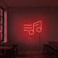 Musiknote mit Bewegungslinien LED-Neonschild für Bar und Musikstudio