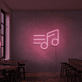 Musiknote mit Bewegungslinien LED-Neonschild für Bar und Musikstudio