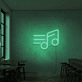 Musiknote mit Bewegungslinien LED-Neonschild für Bar und Musikstudio
