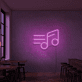 Musiknote mit Bewegungslinien LED-Neonschild für Bar und Musikstudio