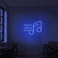 Musiknote mit Bewegungslinien LED-Neonschild für Bar und Musikstudio