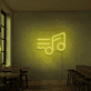 Musiknote mit Bewegungslinien LED-Neonschild für Bar und Musikstudio