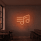 Musiknote mit Bewegungslinien LED-Neonschild für Bar und Musikstudio