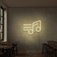 Musiknote mit Bewegungslinien LED-Neonschild für Bar und Musikstudio