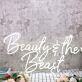 Beauty And The Beast White Neon Sign