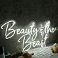Beauty And The Beast White Neon Sign