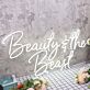 Beauty And The Beast White Neon Sign