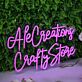 Ale Creations Crafty Store Pink Neon Sign