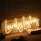 Lovely Lashes Yellow Neon Sign