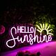 Hello Sunshine Pink Custom Neon Sign