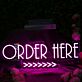 Order Here Pink Neon Sign