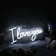 I Love You White LED Custom Neon Sign