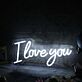 I Love You White LED Custom Neon Sign