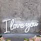 I Love You White LED Custom Neon Sign