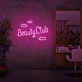 Beauty Club LED-Neonschild für Kosmetikstudio und Friseursalon