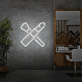 Lippenstift und Make-up-Pinsel LED-Neonschild für Kosmetikstudio und Friseursalon