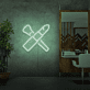 Lippenstift und Make-up-Pinsel LED-Neonschild für Kosmetikstudio und Friseursalon