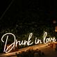 Drunk In Love Yellow Custom Neon Sign
