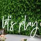 Lets Play White Neon Sign