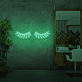 geschlossene Wimpern LED-Neonschild für Kosmetikstudio