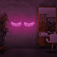 geschlossene Wimpern LED-Neonschild für Kosmetikstudio