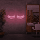 geschlossene Wimpern LED-Neonschild für Kosmetikstudio