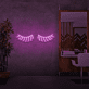 geschlossene Wimpern LED-Neonschild für Kosmetikstudio