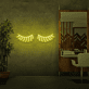geschlossene Wimpern LED-Neonschild für Kosmetikstudio