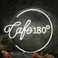 Cafe 180 Custom White Neon Sign
