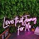 Love That Journey For Me Purple Neon Sign