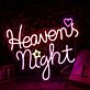 Heavens Night Pink Neon Sign