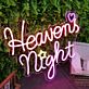 Heavens Night Pink Neon Sign