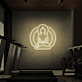 Buddha Silhouette LED-Neonschild für Yoga Studio und Fitnessraum