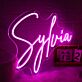 Sylvia Pink Neon Sign