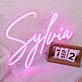 Sylvia Pink Neon Sign